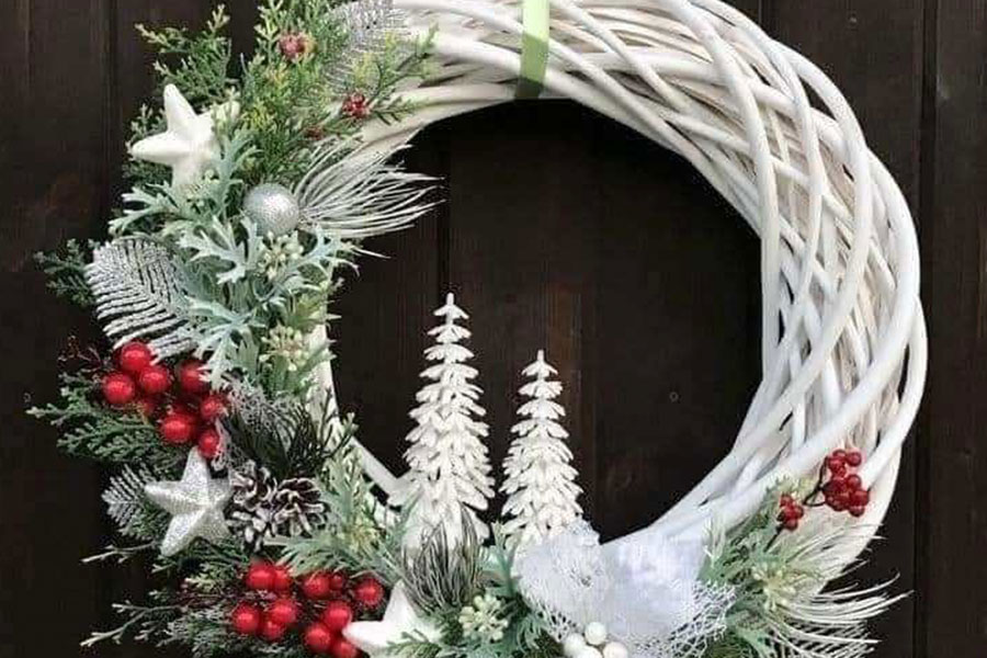 Kerstkrans traditionele decoratie