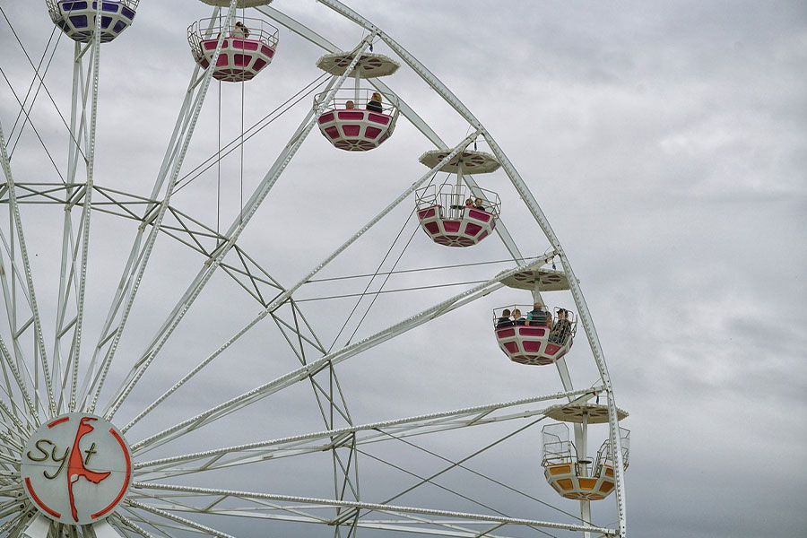 Diabelski młyn Wiener Riesenrad w Wiedniu, Austria