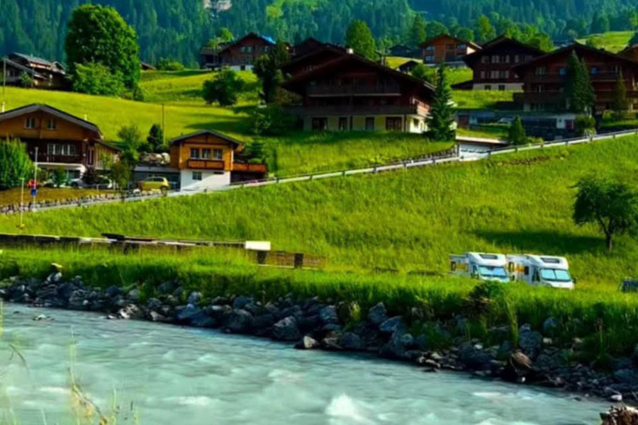 Swiss village of Grindelwald