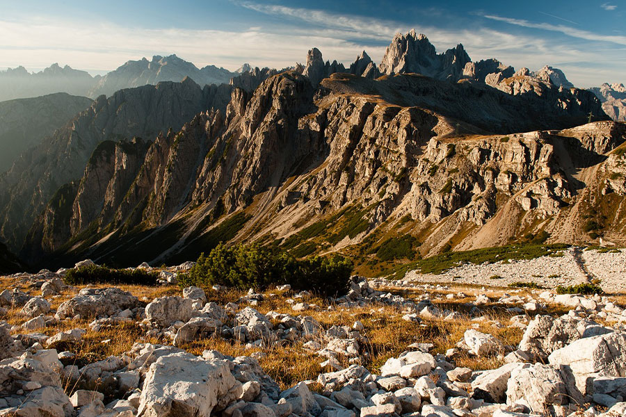 Paesaggio delle montagne dolomitiche