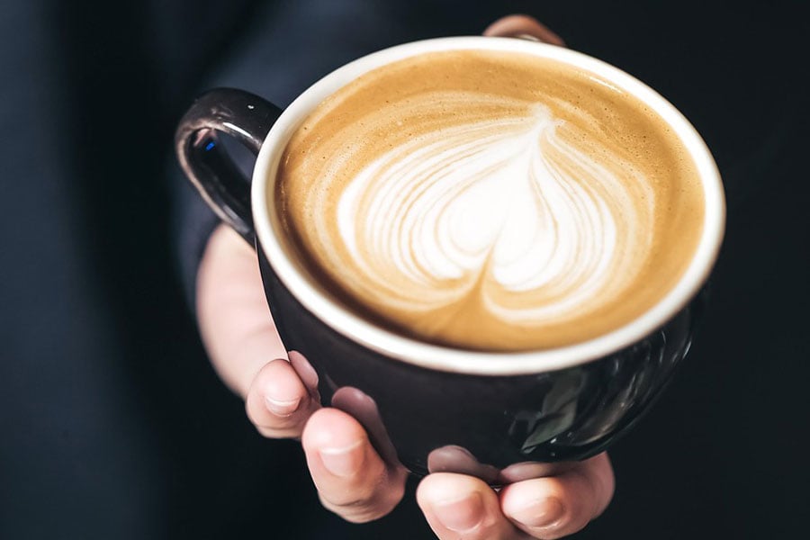 Gorąca kawa cappuccino