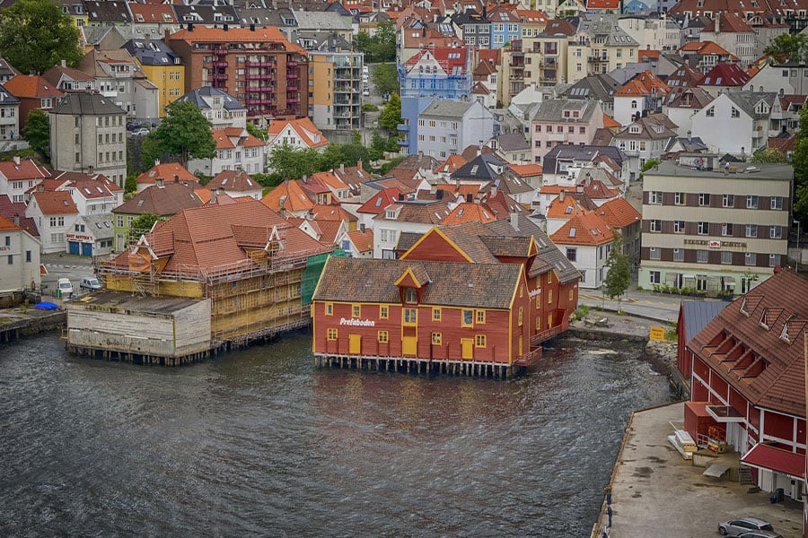 Landschap van Bergen, Noorwegen