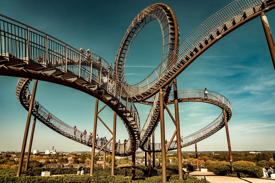 Tijger- en schildpaddenmagische berg Duisburg, Duitsland