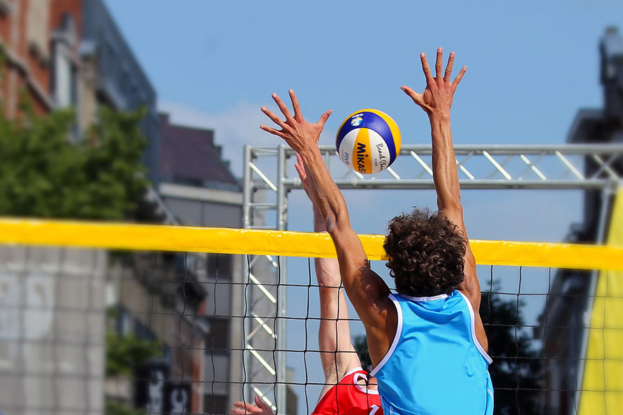 Beachvolleyball-Blockbild