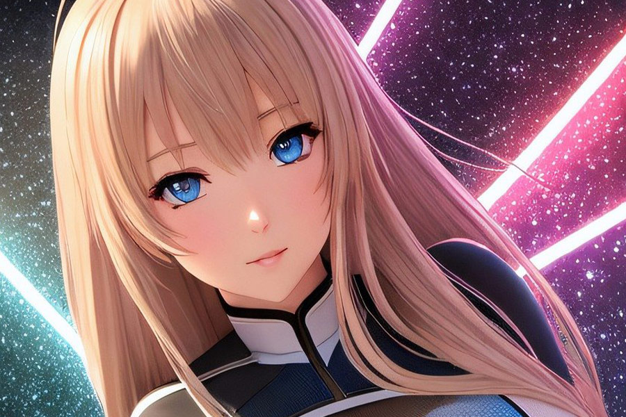 Farbenfroher Anime-Manga