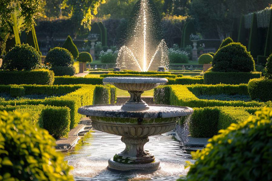 Gepflegter formaler Garten