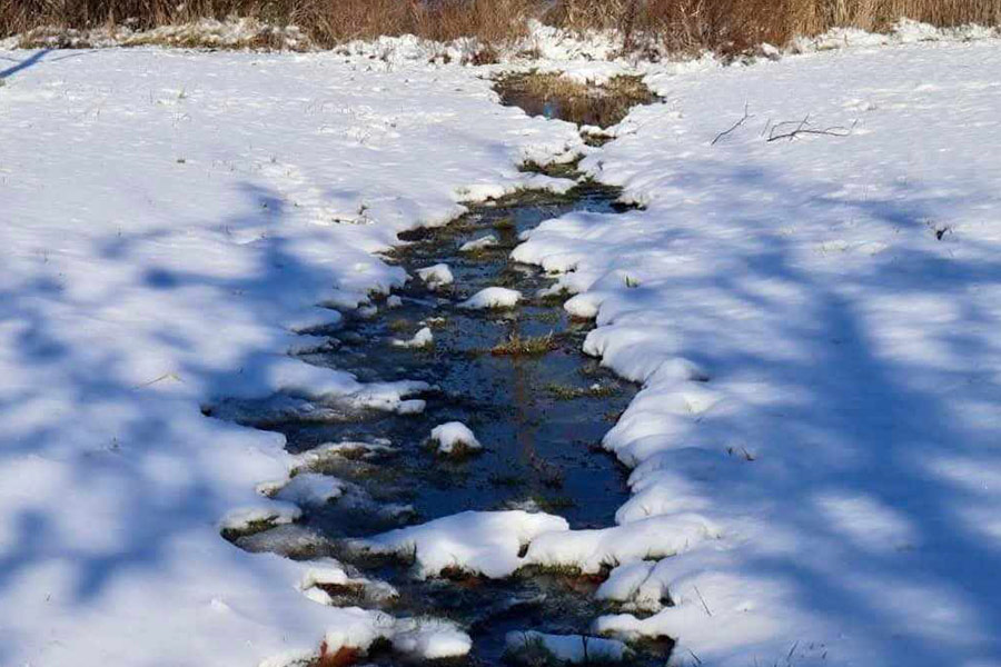 Winterbild in der Nähe der Pulaski Skyway