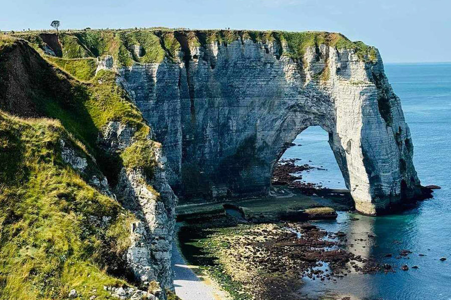 Paesaggio della scogliera di Etretat Francia