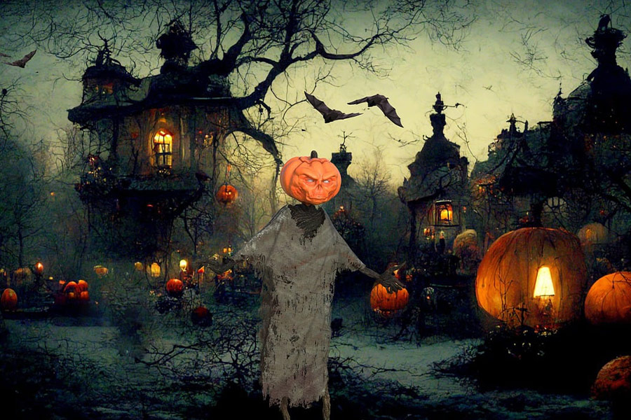 Gruseliger Halloween-Hintergrund