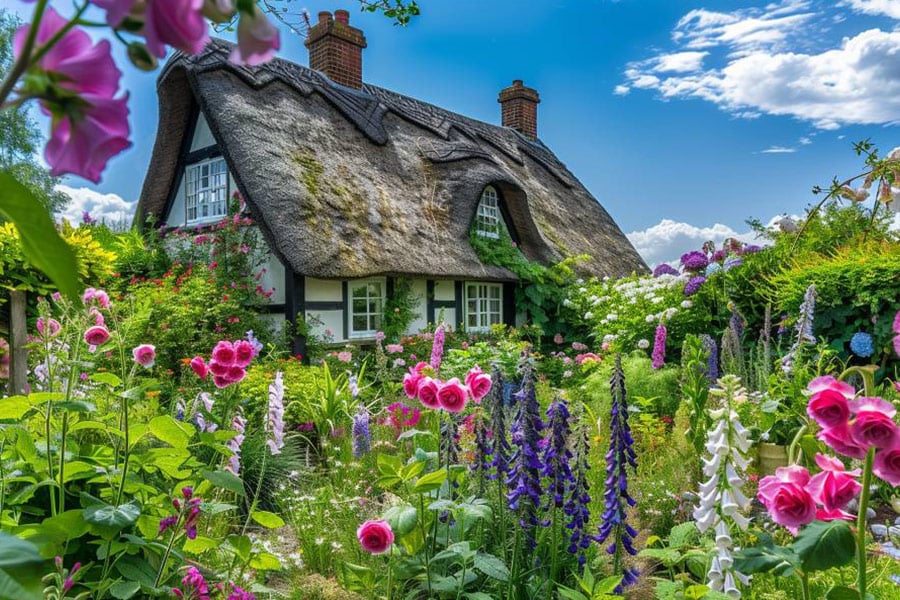 Cottage anglais avec jardin