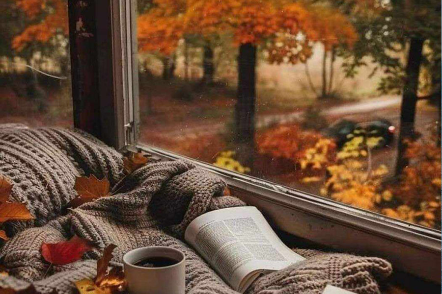 Gemütliche Herbstszene