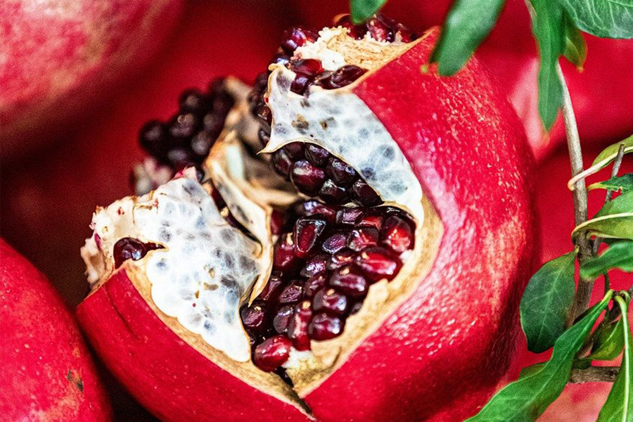 Saftige Granatapfelfrüchte
