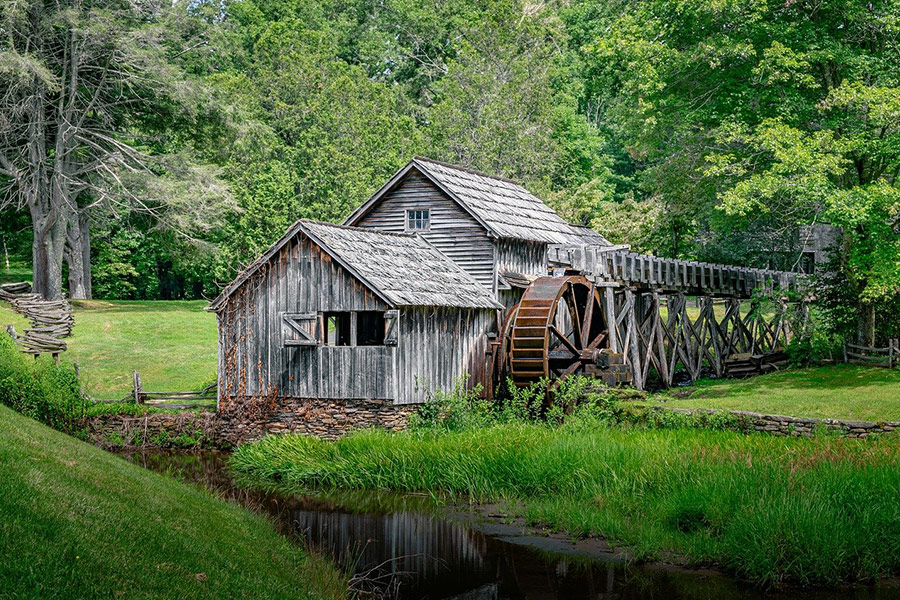 Mabry Mühle Wassermühle Blue Ridge Parkway