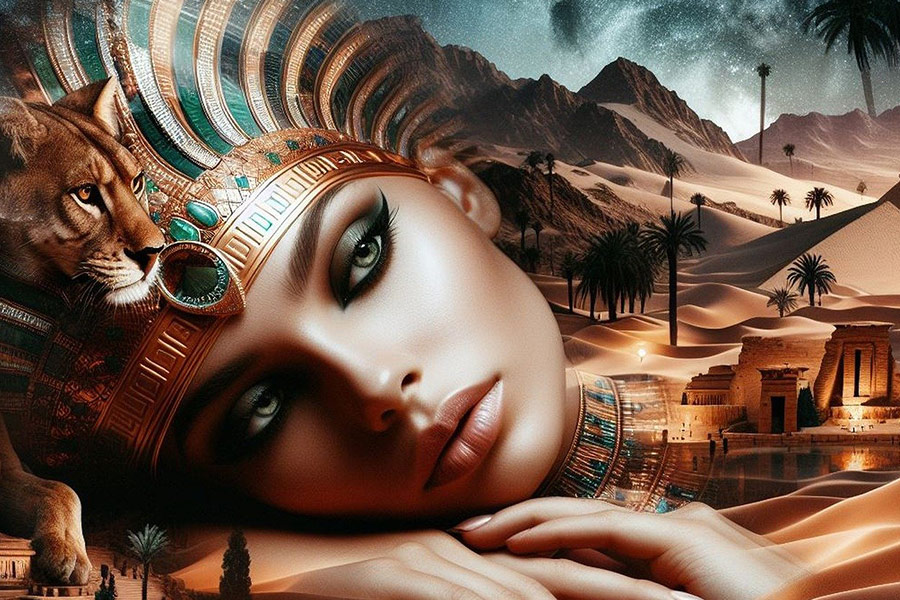 Von KI erschaffene Königinfrau