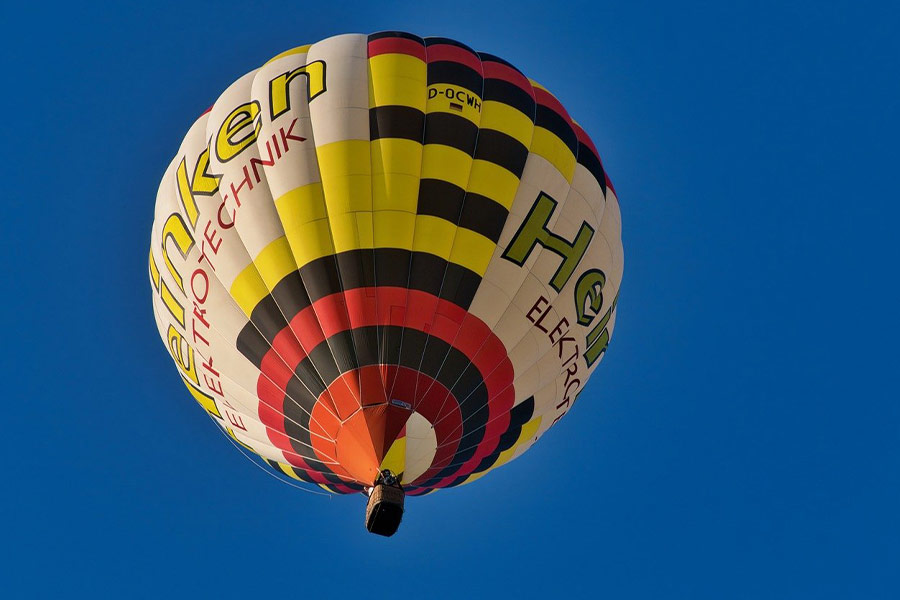 Fahrt im Heißluftballon