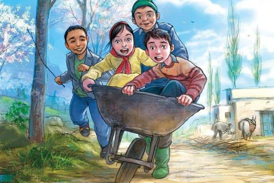 Gruppe von spielenden Kindern