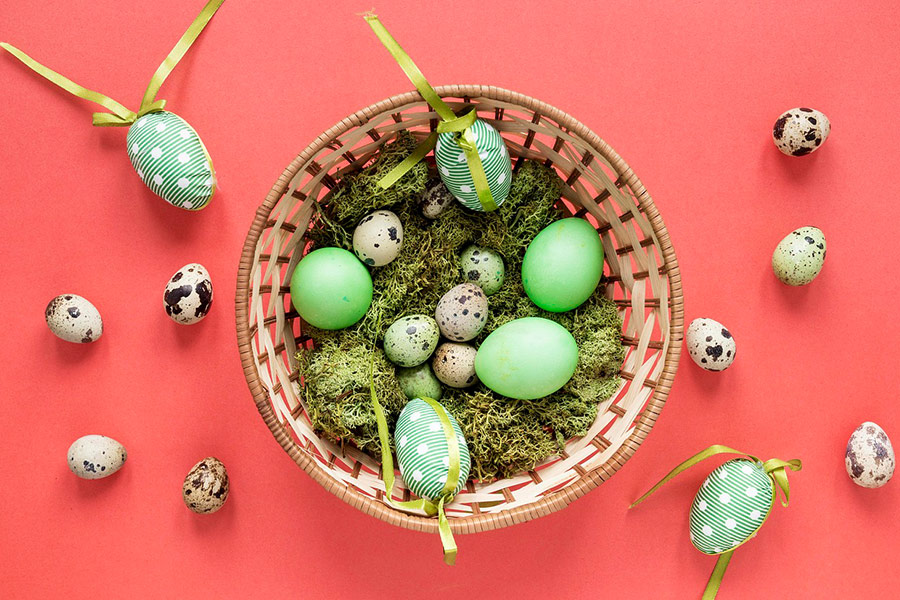 Grüne Eier zu Ostern
