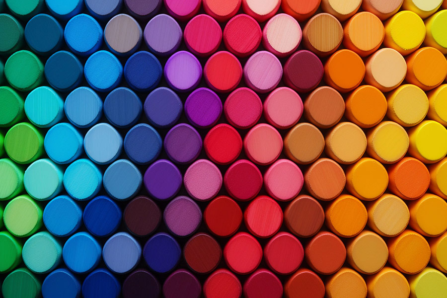 Bunte Regenbogen Buntstifte