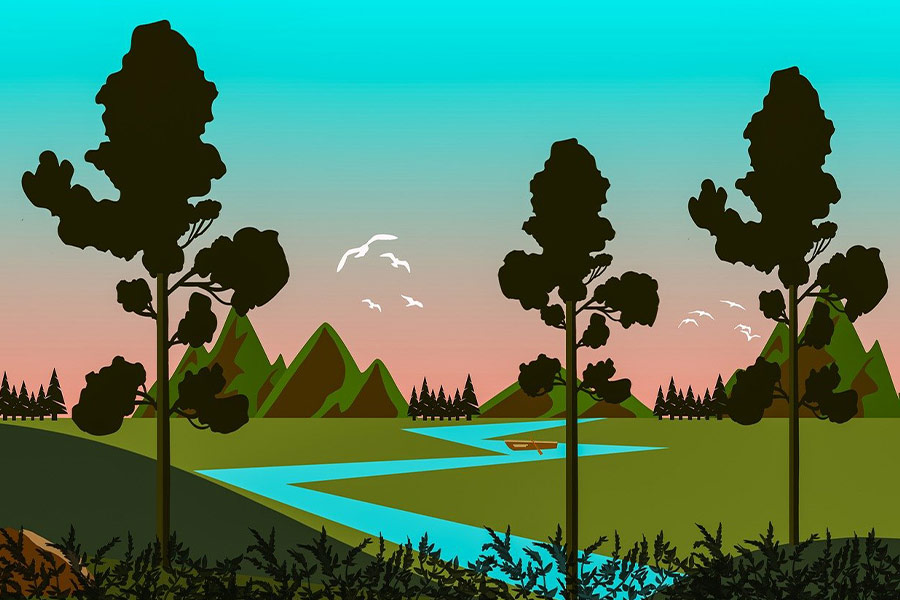 Grafische Szenennatur