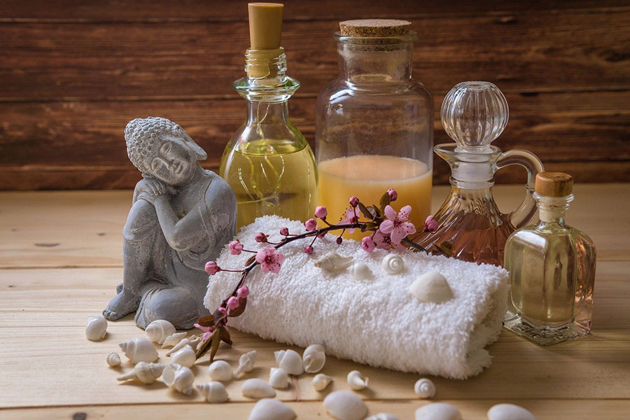 Buddha Handtuch Blüten