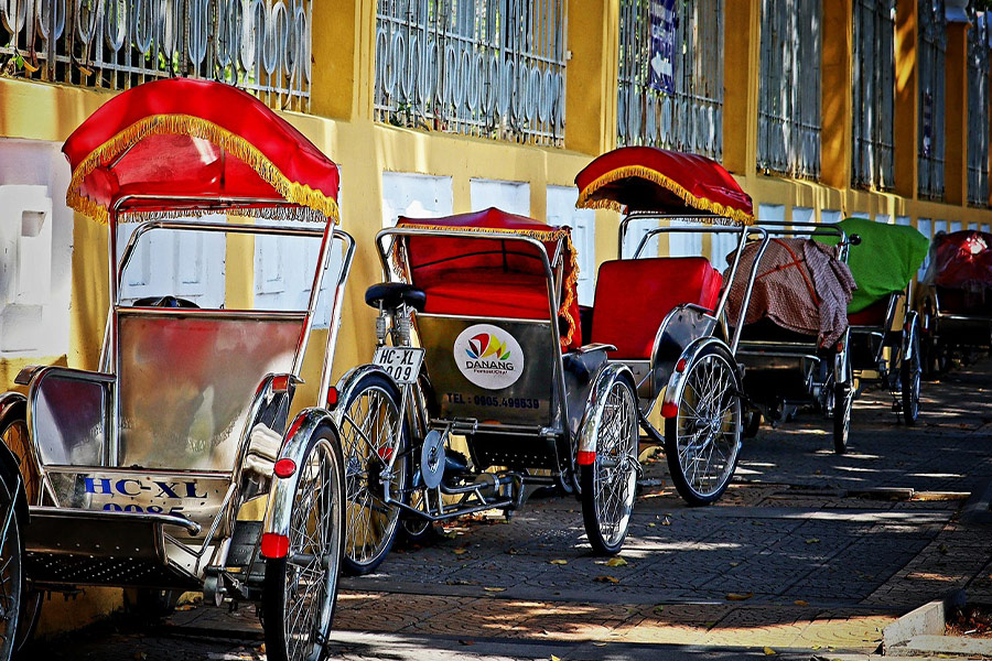Rikscha-Fahrrad für den Transport
