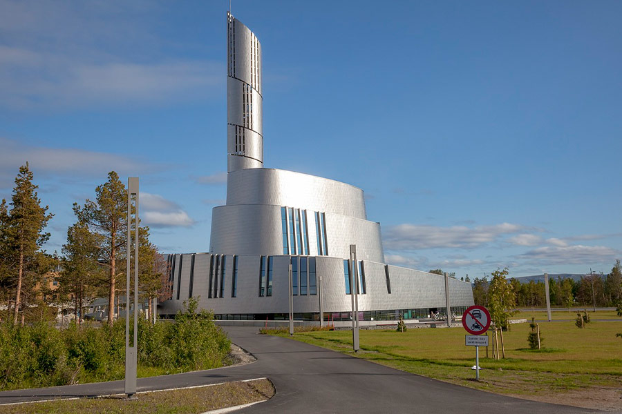 Northern light cathedral church Norway