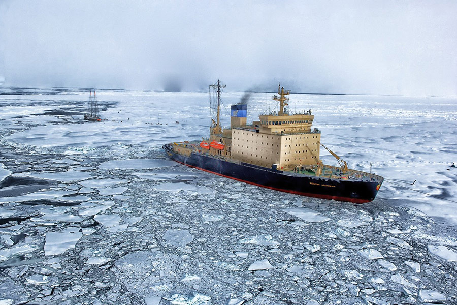 Sea ship ice image