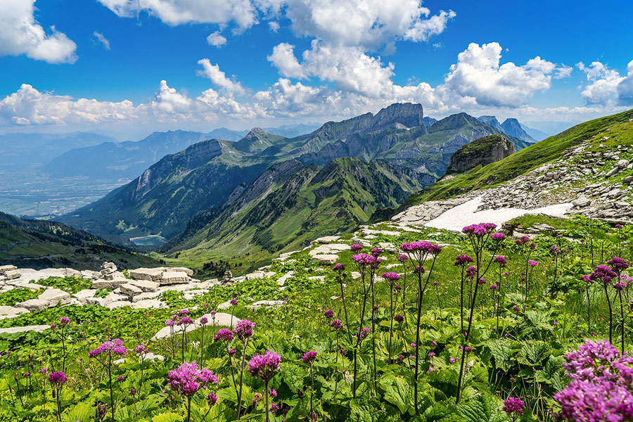 Chaserrugg mountain alps landscape