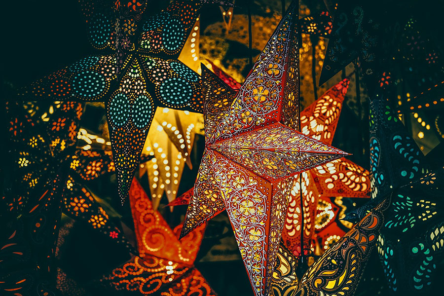 Lanterns stars lighting