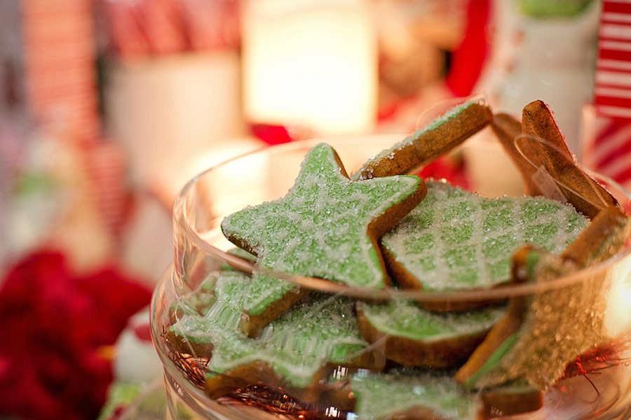 Green christmas cookies