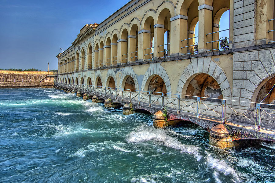 The river ticino panperduto dam
