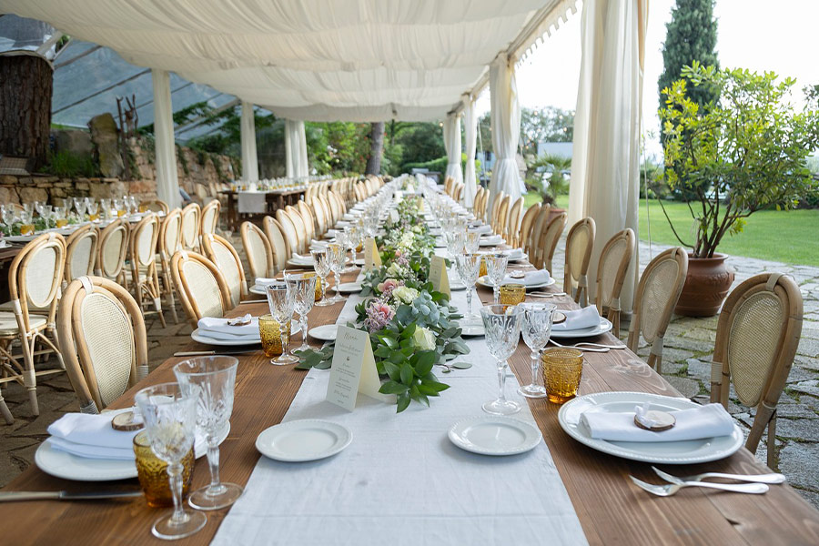 Celebration time wedding table arrangement