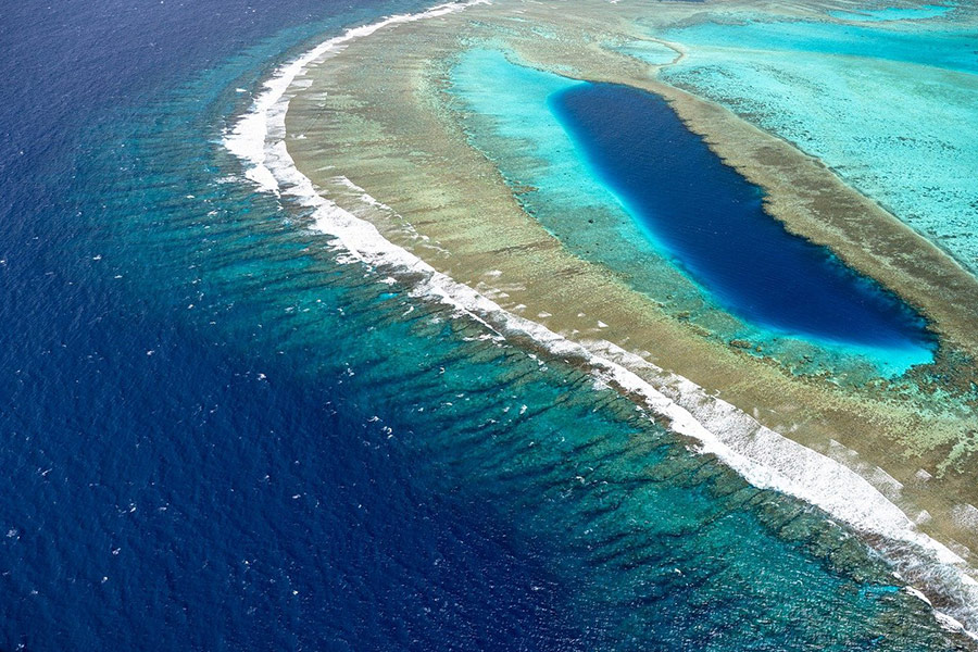 Coastline seascape coral reef