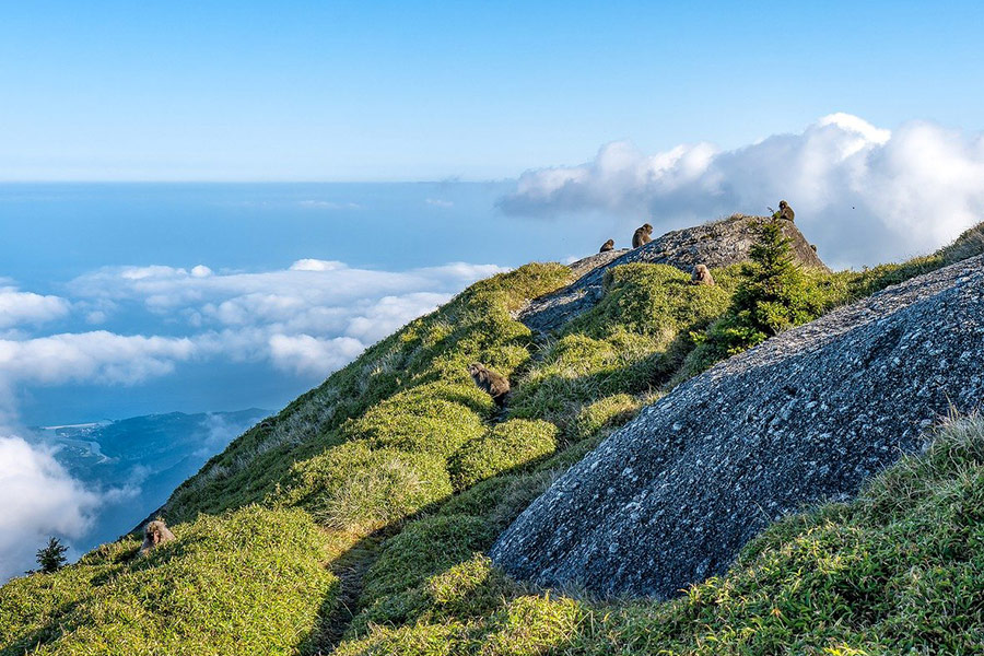Mountain landscape coastline Nagata community