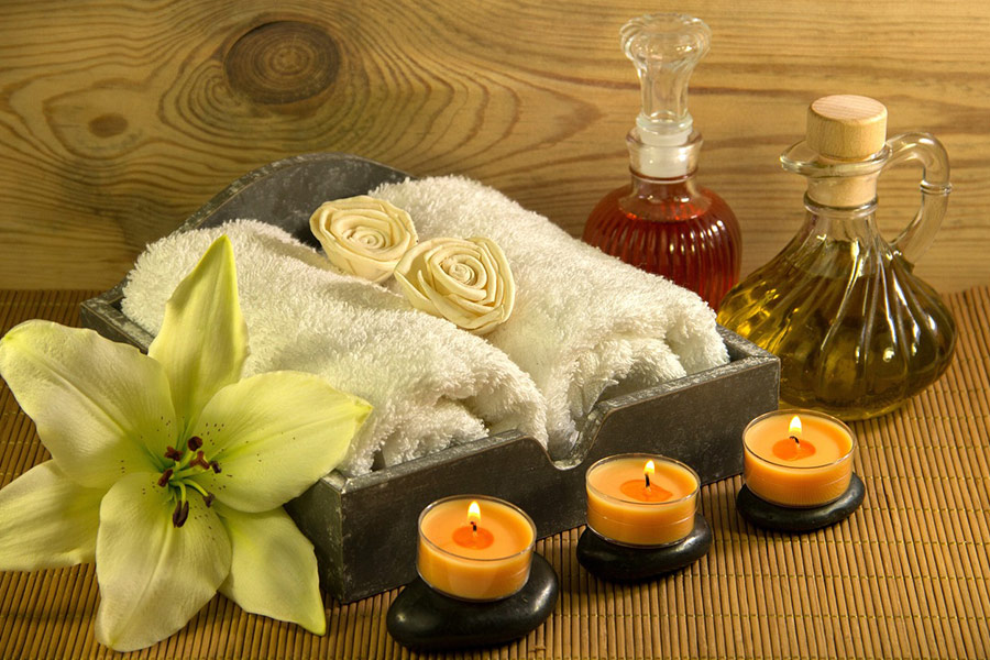 Still life relaxation massage time