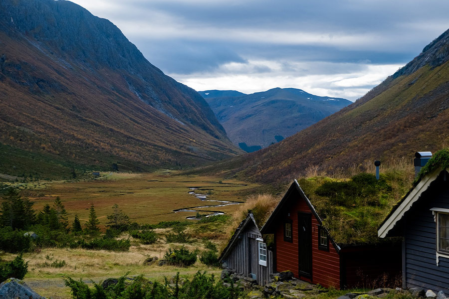 Norway mountains valley nature