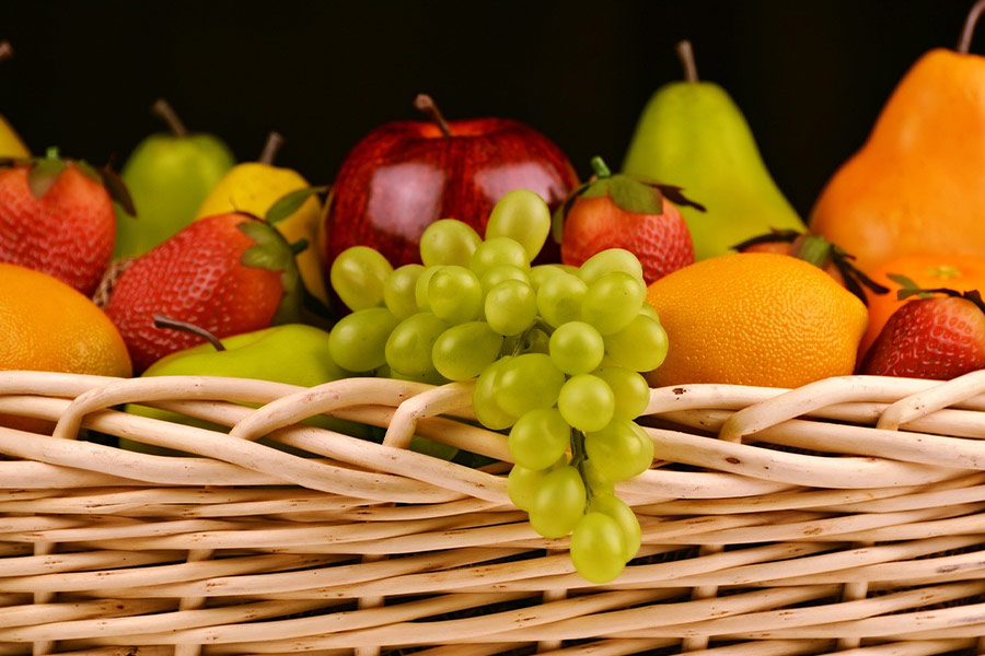 Basket full of fruits