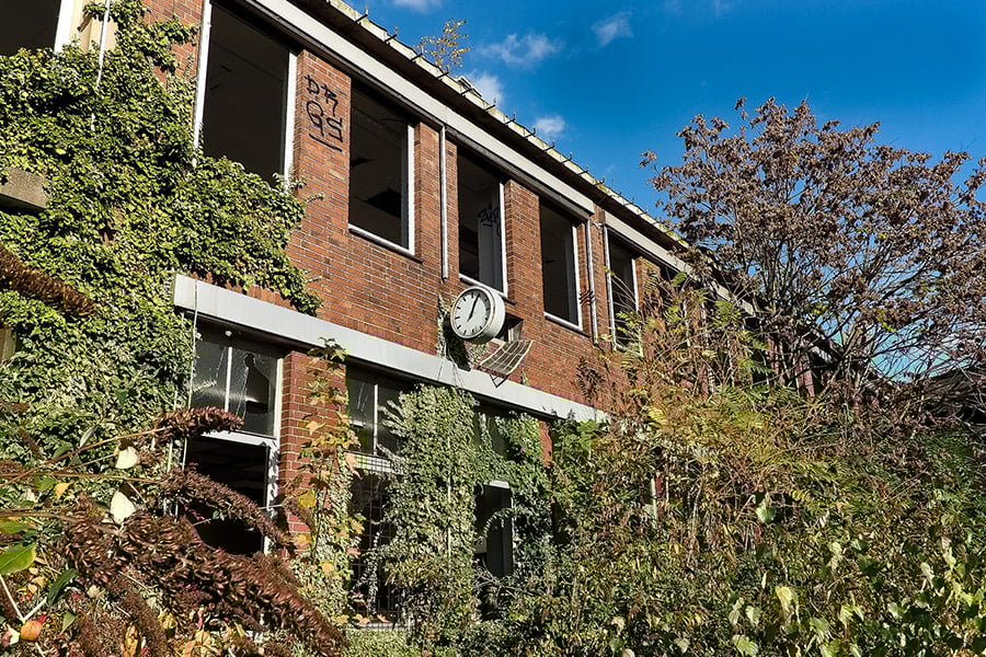 Old abandoned factory building