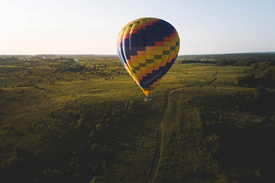 Hot air balloon landscape