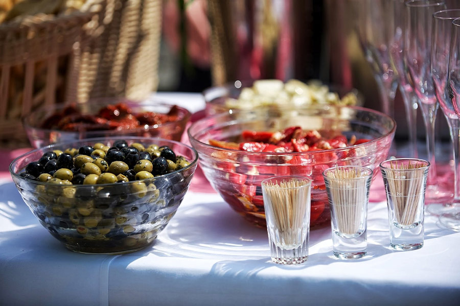 Catering buffet food