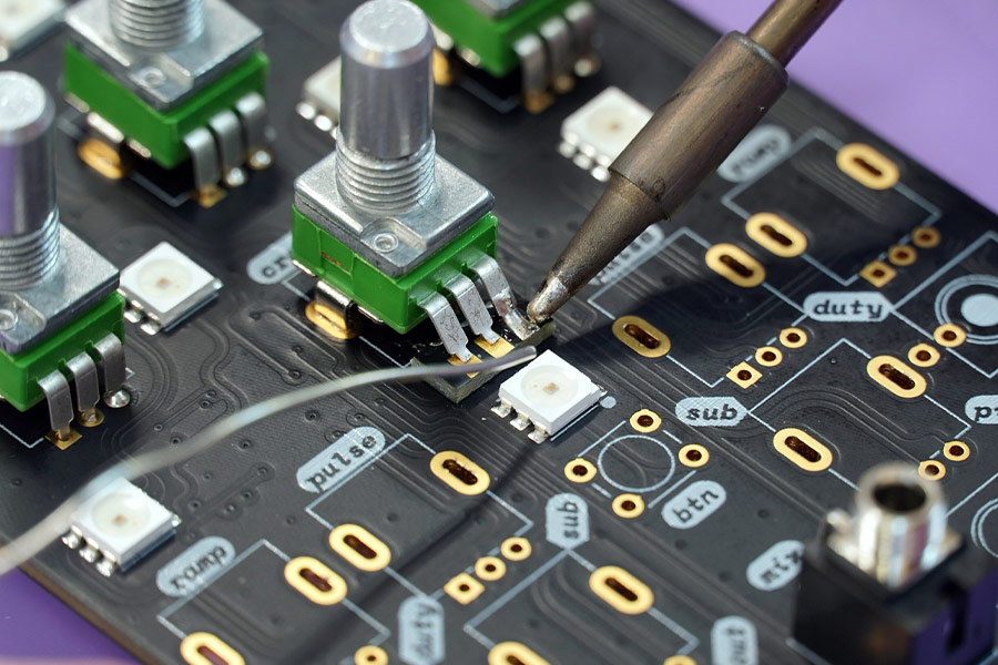 Soldering electronics