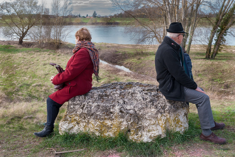 Two people opposite setting