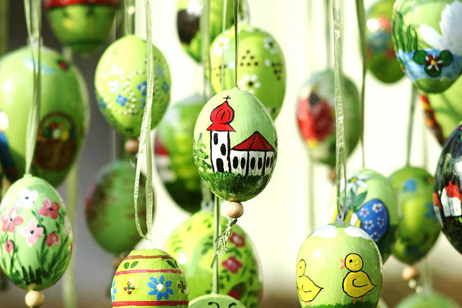 Hand painted easter eggs