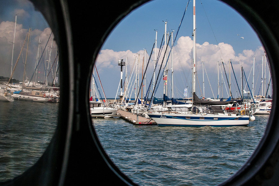 Porthole sailing boats