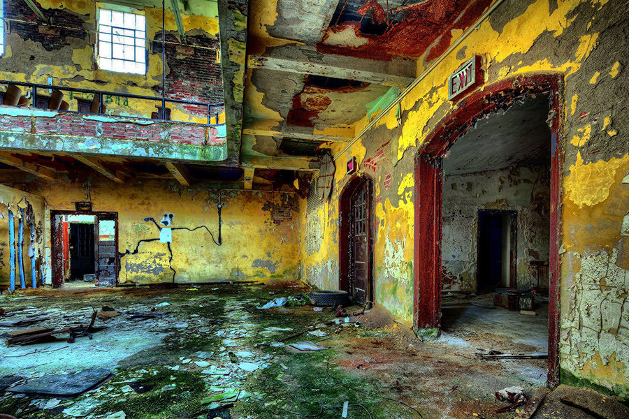 Destroyed deserted factory