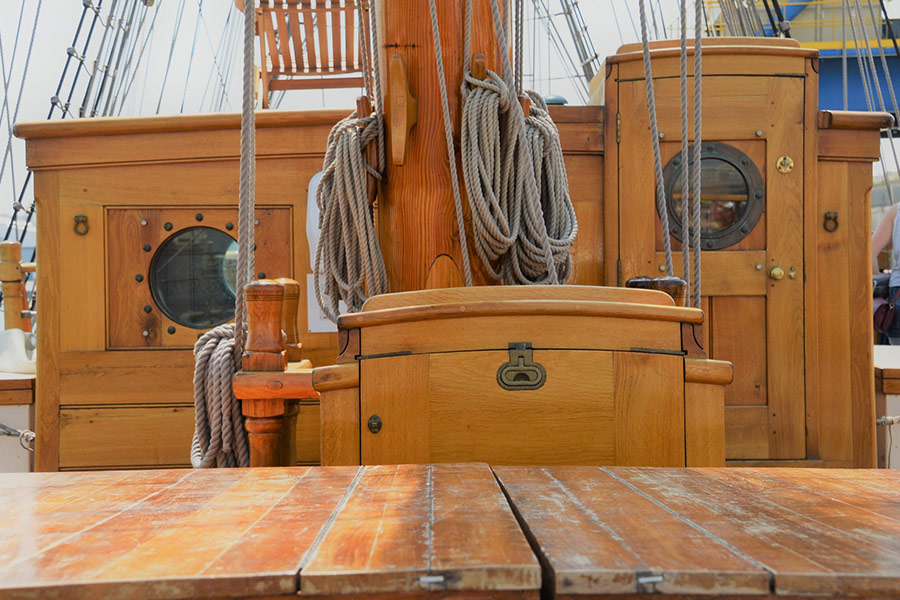 The French three masted schooner boat