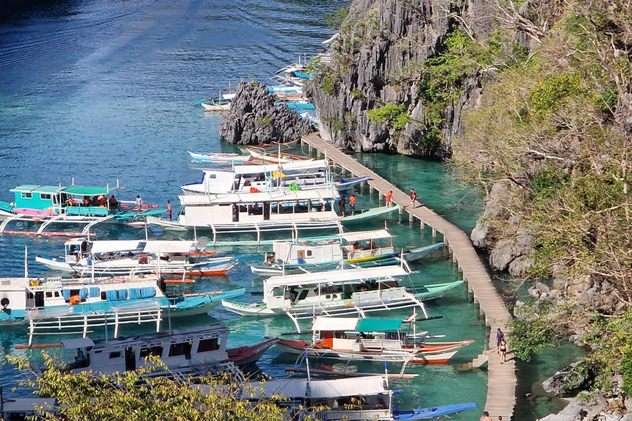 Small boats for tour
