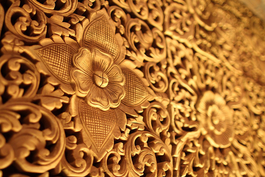 Antique gold floral craft