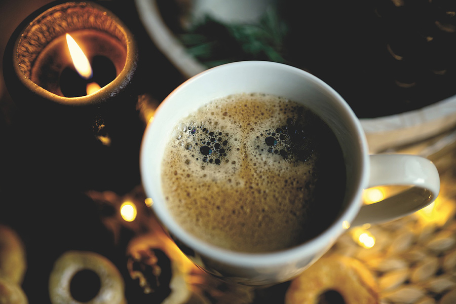 Advent candle coffee next