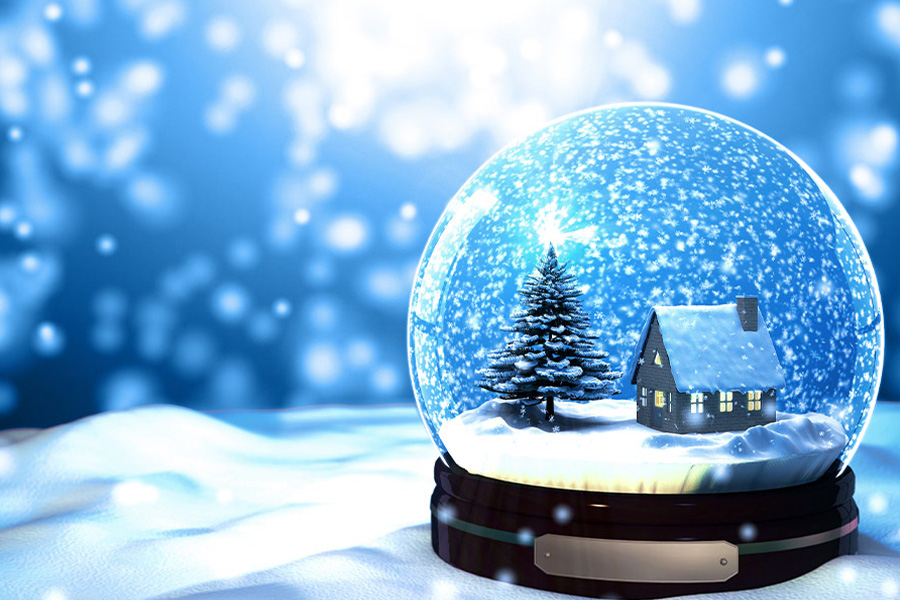 Christmas snow globe